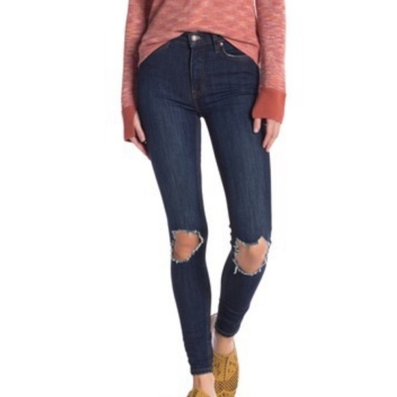 Free People Busted Knee Skinny Jeans - Picture 1 of 10